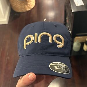 Ping Dark Blue Cap with Gold Logo